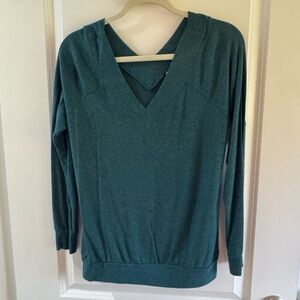 Elegant Teal V-Neck Sweater for Women